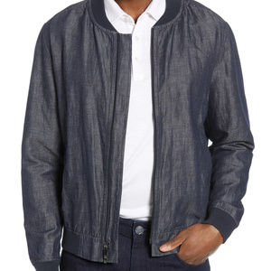 NWT Robert Barakett Cotton & Linen Bomber Jacket